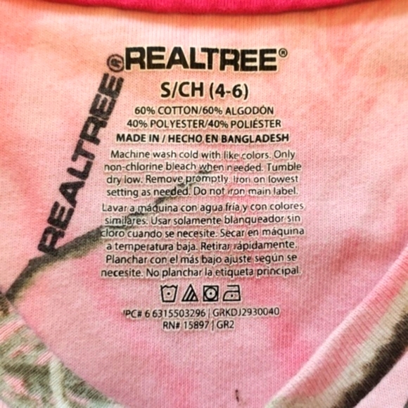 Realtree Camo Pink Small T Shirt Top - Picture 5 of 5